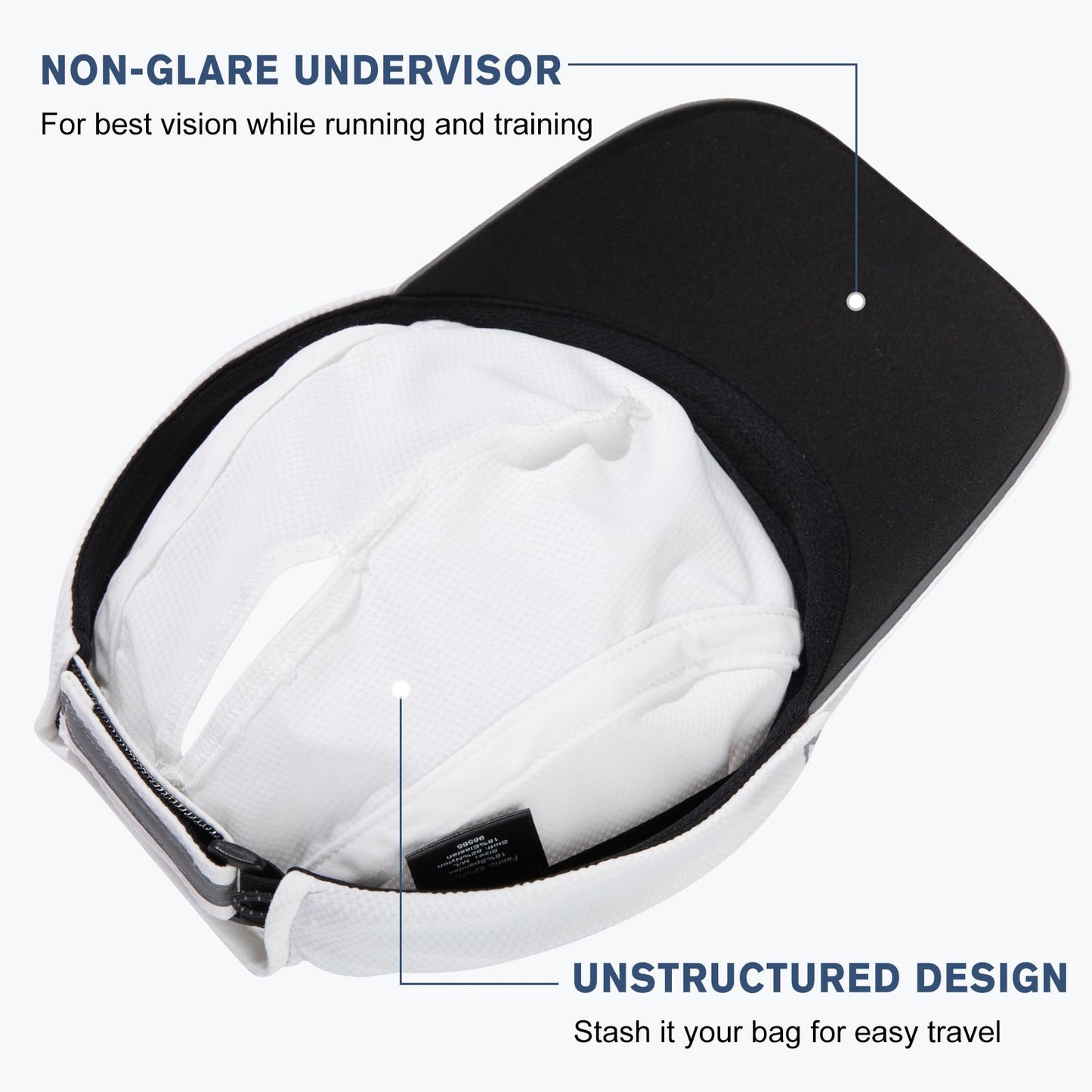 TOP-EX XL/XXL Ponytail Sun Baseball Cap for Women UPF 50 Cooling Running Hat Summer Breathable UV Protection Golf Hats Packable White M