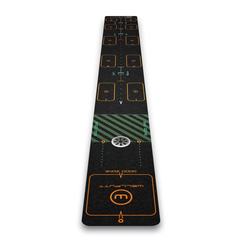 WELLPUTT - Golf Putting Training Mat - 10ft First