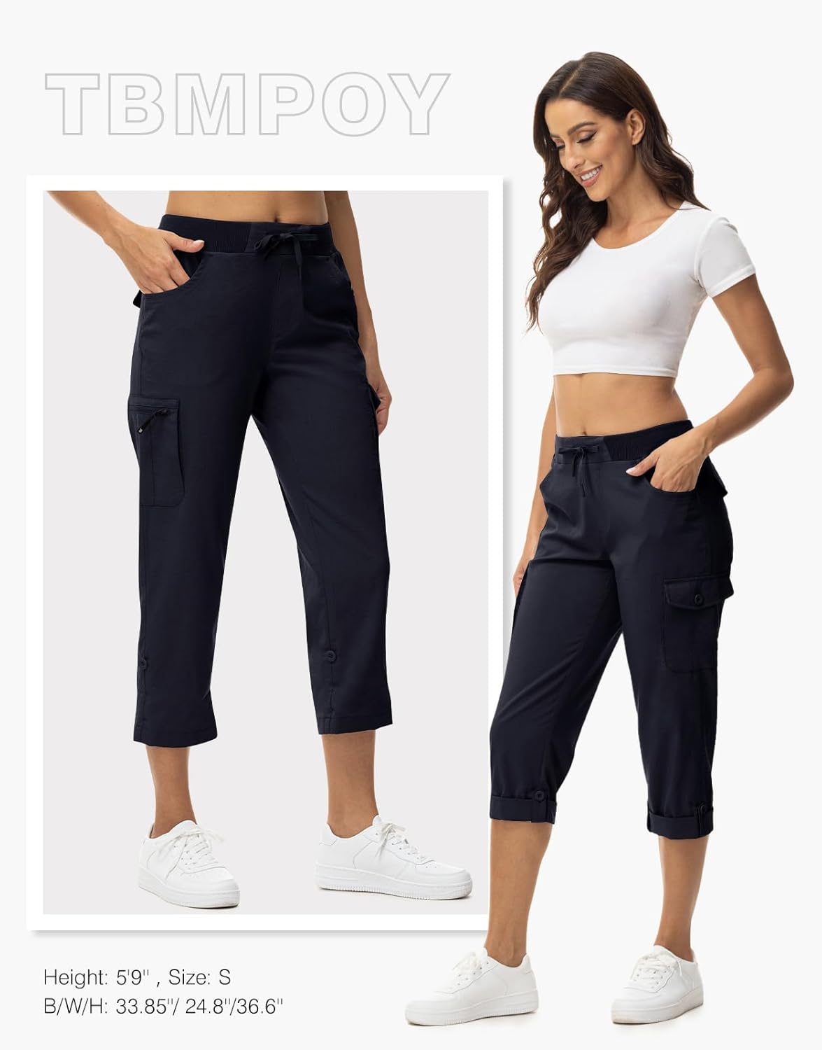 Women's Cargo Hiking Capris Pants - Lightweight, Breathable Fabric | Perfect for Outdoor Adventures