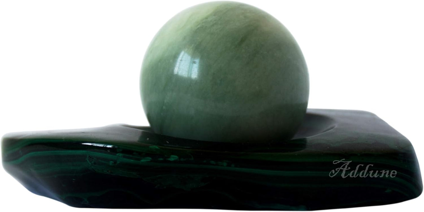 Baoding Balls - Dark Green Marble Chinese Massage Balls for Stress Relief | Hand Exercise & Relaxation Gift