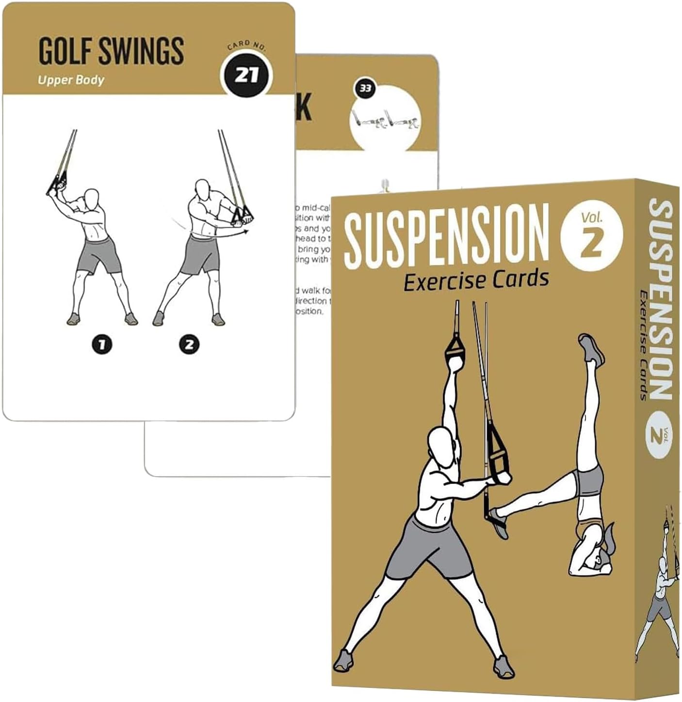 Suspension Training Cards Set - 50-Exercise Fitness Deck for Home & Gym | Customizable Workouts for All Levels