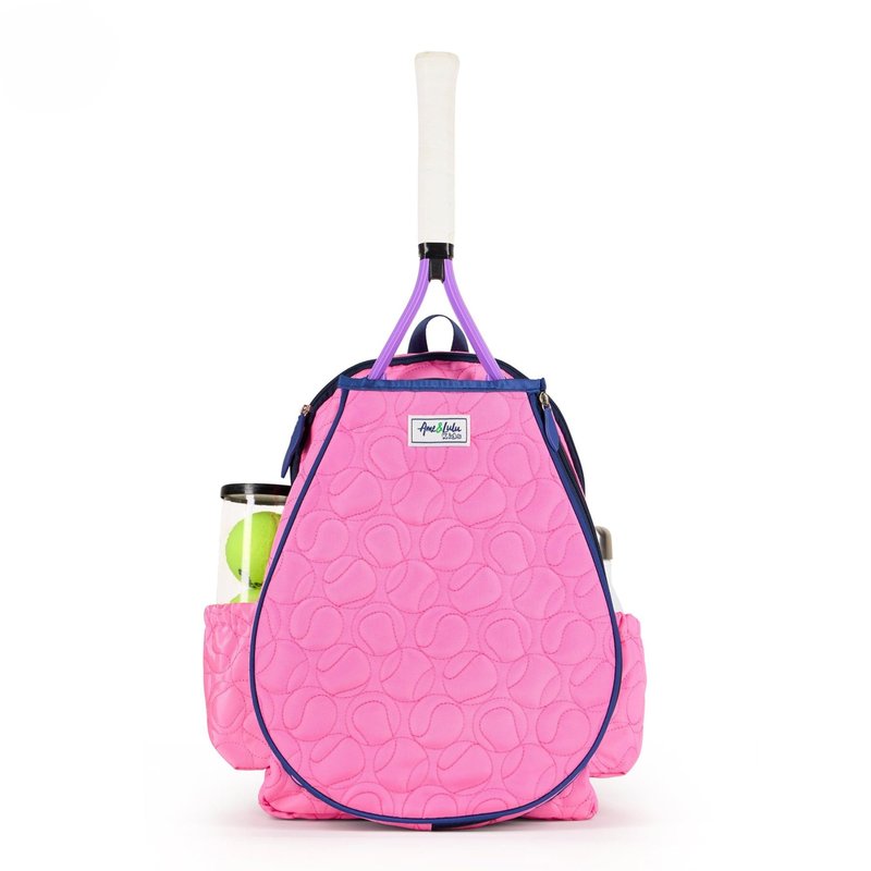 Ame & Lulu Little Love Tennis Backpack (Quilted Pink Tennis Balls)