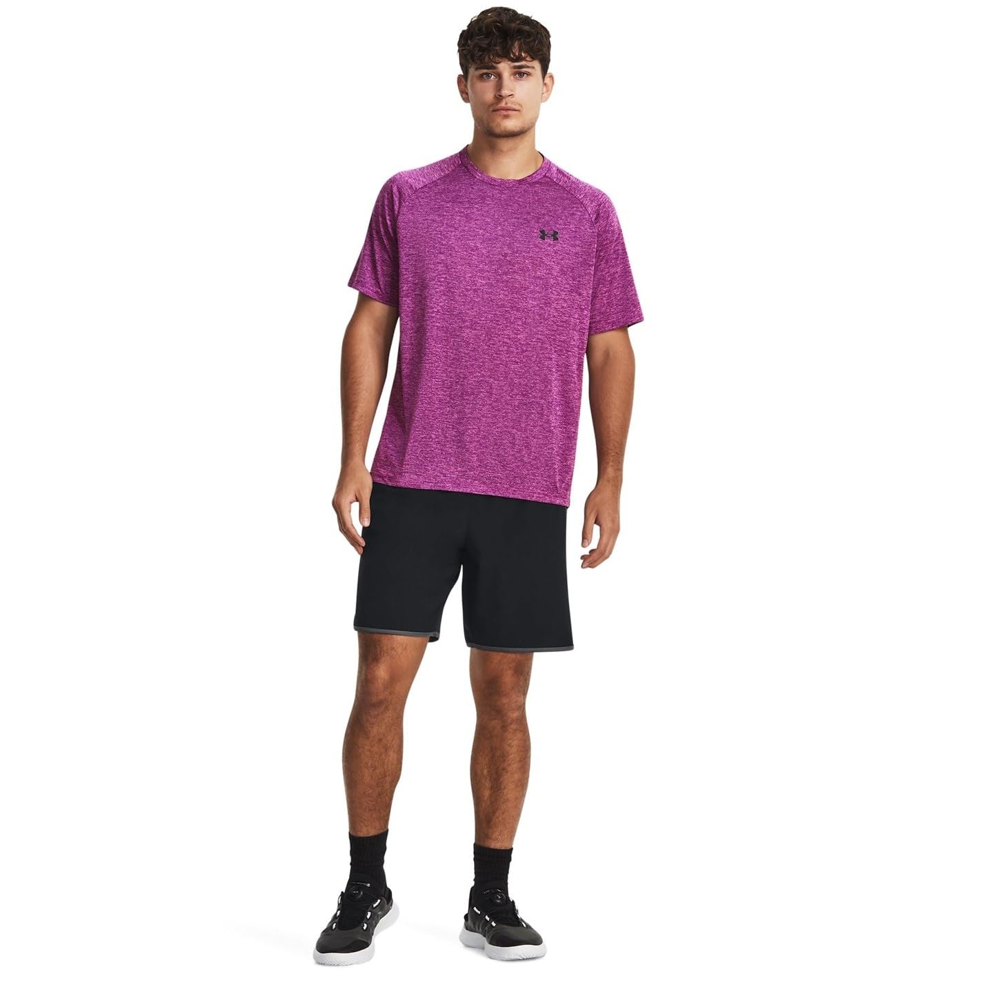 Under Armour Men's Tech 2.0 Short-Sleeve T-Shirt, (573) Mystic Magenta / / Black, Medium