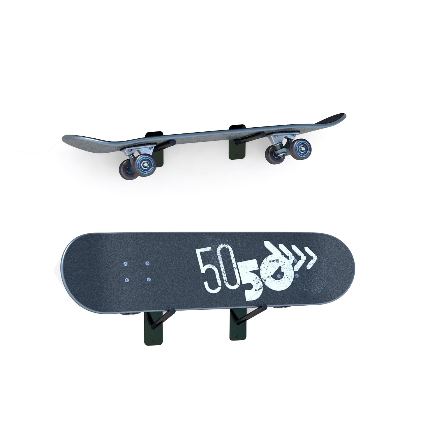 Lhysn Skateboard Wall Mount Skateboard Hanger Skate Deck Display Holder Skateboard Hook Ski Rack for Garage Longboard Rack Snowboard Storage (4pcs)