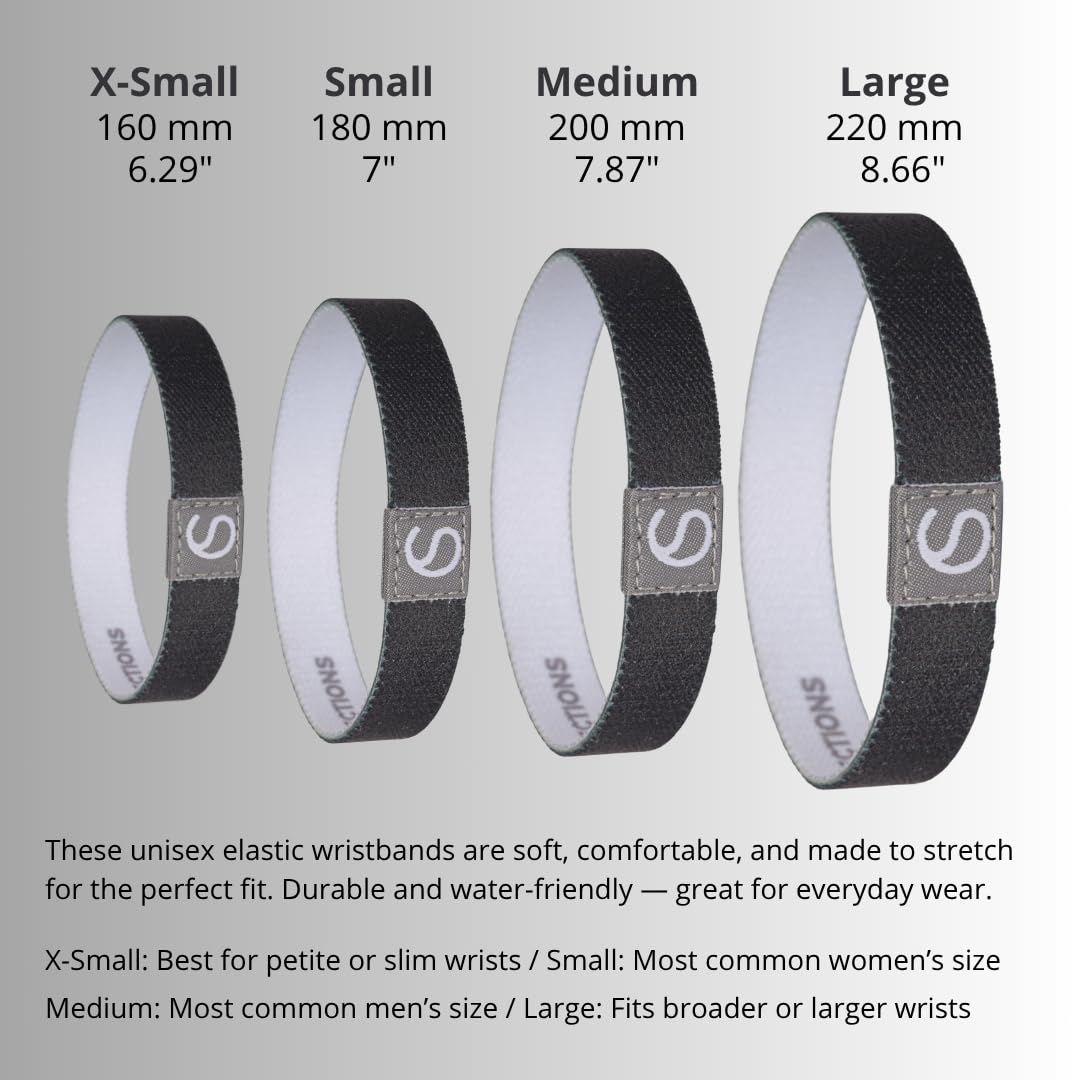 Single Connections Wristband – GO FOR IT | Lifetime Membership Included | Unisex Elastic Bracelet for Men & Women | Wear Anywhere | (Black & White, Small)