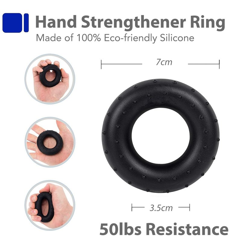 EASJOY Grip Strength Trainer Kit with Finger Exerciser, Hand Grip Strengthener, Hand Extension Exerciser, Stress Relief Ball, Grip Ring, Gyro Ball for Muscle Building and Injury Recover