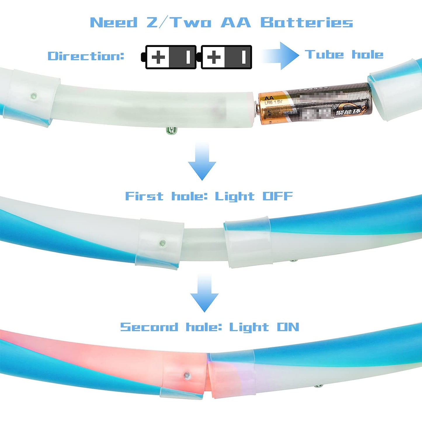 24in LED Light Up Dance Hoop for Kids Children, 60cm Hoops Exercise
