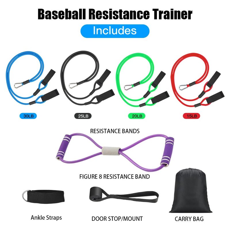 Baseball Softball Resistance Training Bands,Baseball Training Equipment,Baseball Pitching Trainer and Arm Trainer,Softball Training Aid for Pitching Arm Strength Throwing Warm up Stretching