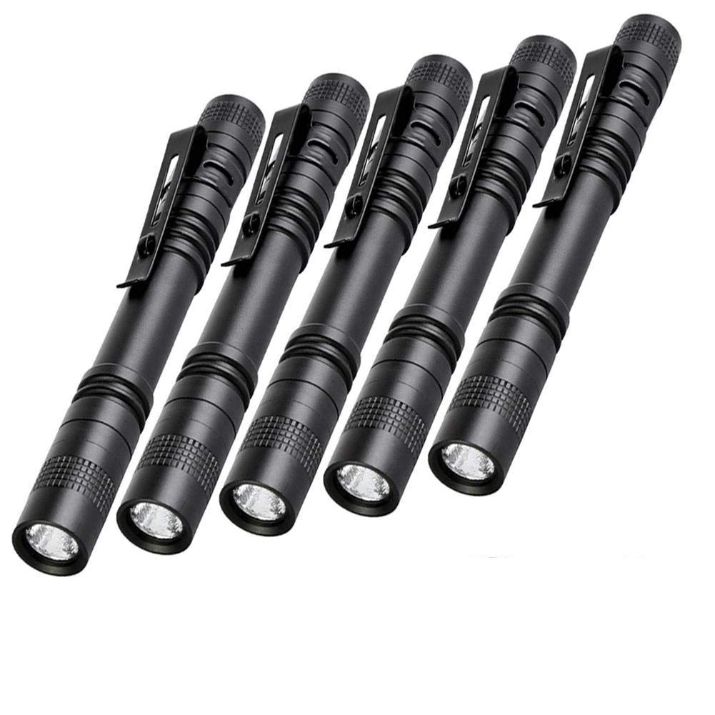 Tileon Pen Flashlight,5PCS Led Pen Light Flashlights with Clip,500 Lumen Mini Pocket Medical Penlight Inspection Flashlight