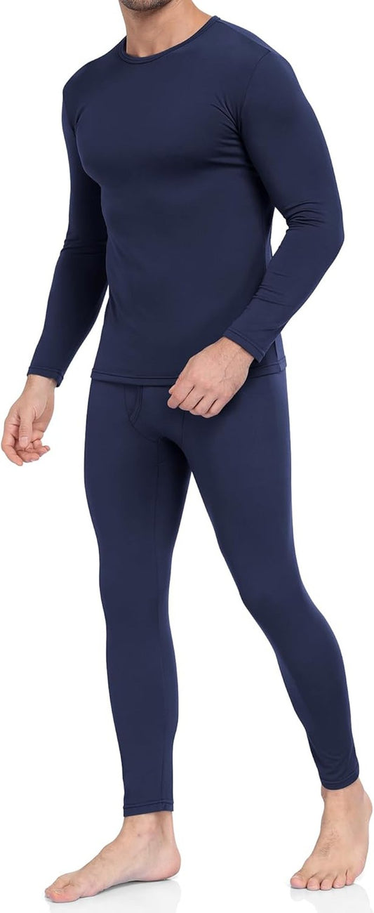 Thermal Underwear for Men - Fleece Lined Long Johns | Cold Weather Base Layer Set