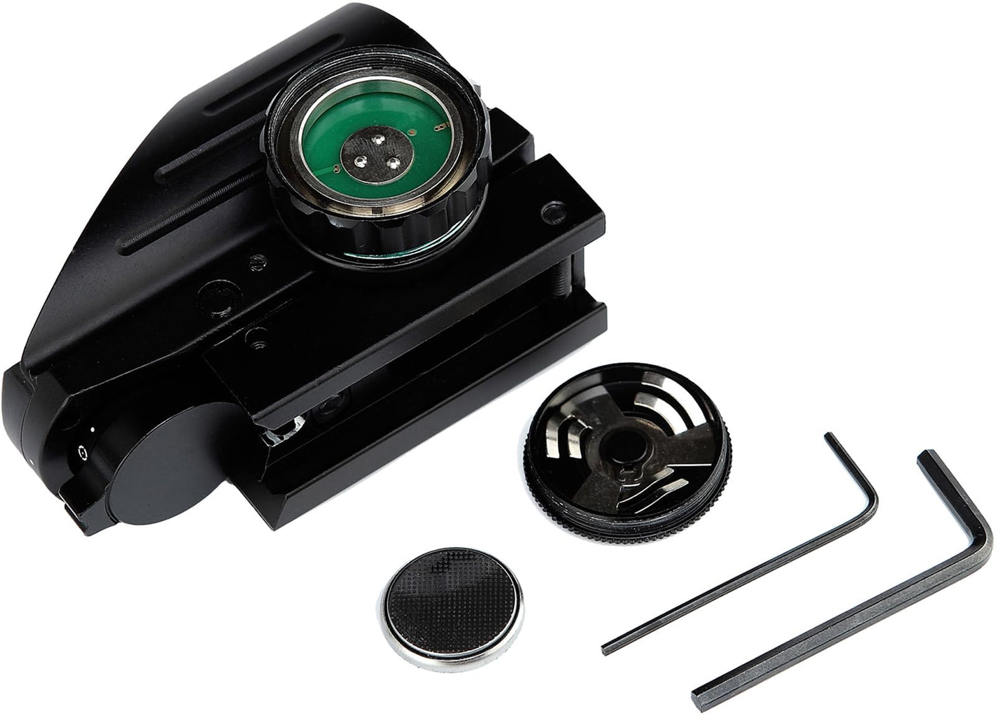 MAYMOC Red and Green Reflex Sight with 4 Reticles, with 20mm Mount Rail