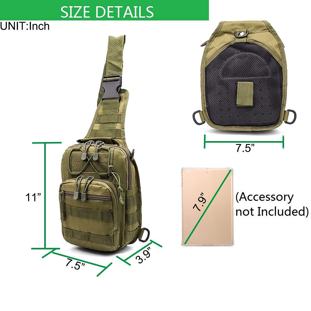 Esbuy Tactical Backpack Outdoor Shoulder Bag Satchel Sling Chest Packs Daypacks