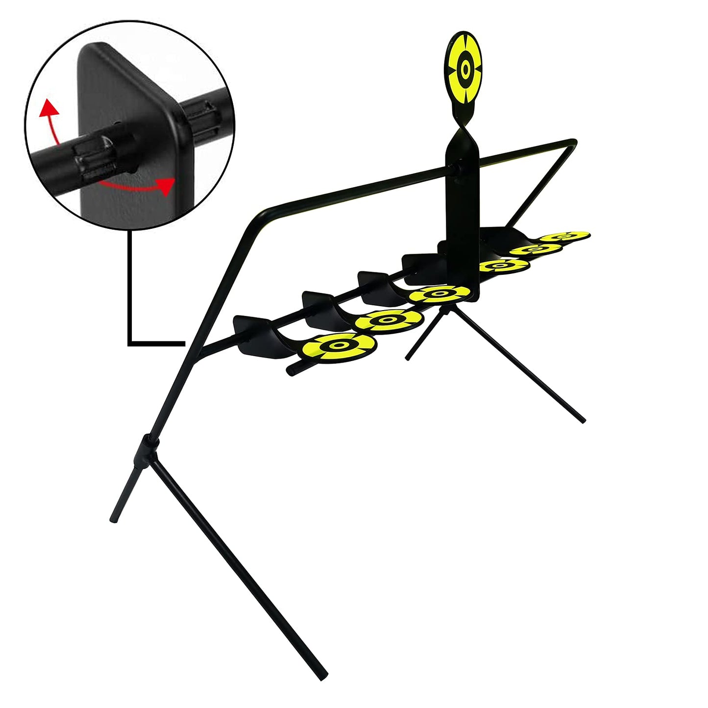 Atflbox Resetting Targets for Airgun Pellet BB Guns, 6 Steel Targets for Shooting, Rated for .177 Caliber