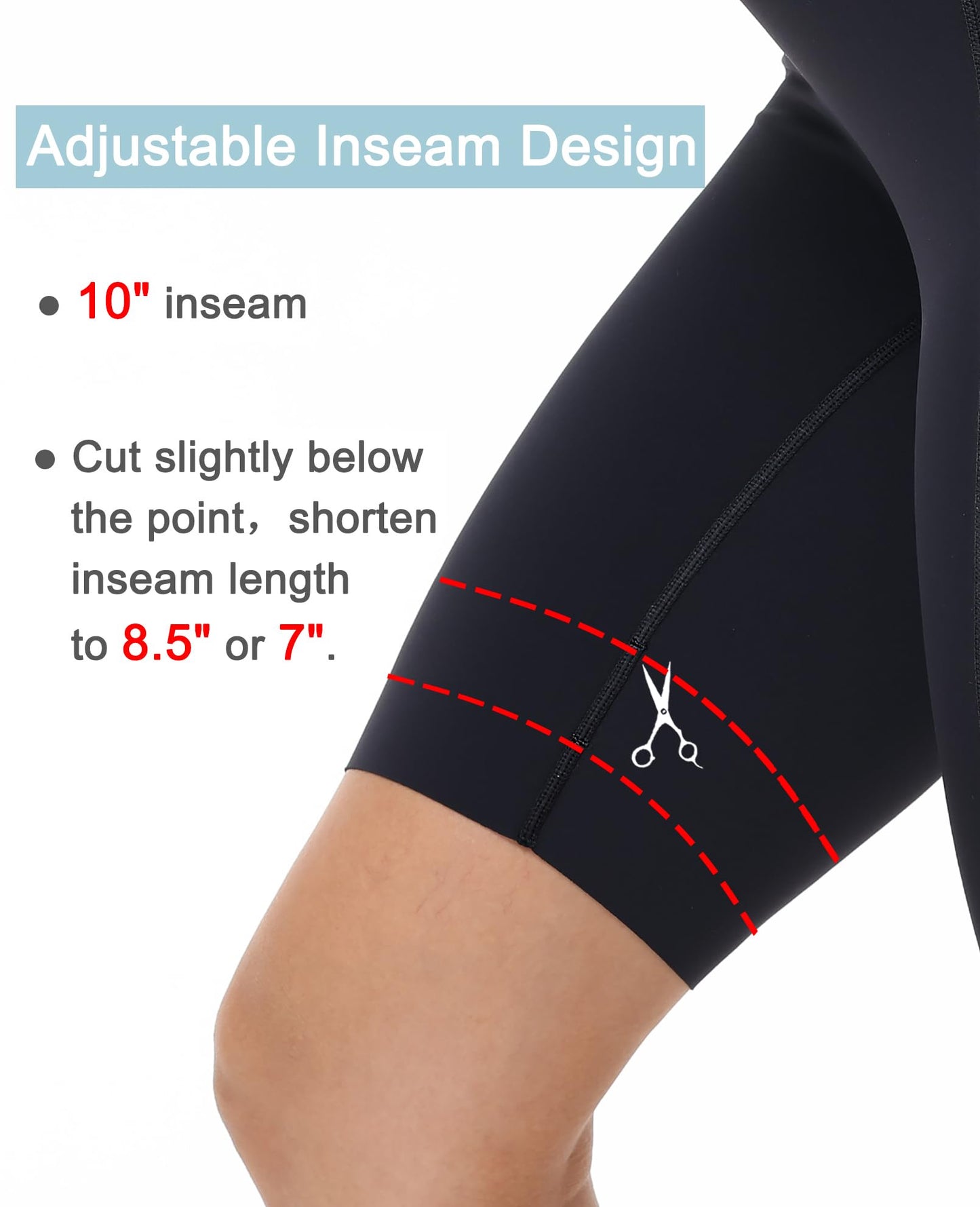 MotoRun Biker Shorts Women Tummy Control with Pockets - High Waisted Workout Shorts No Front Seam Black Yoga Short Leggings Medium