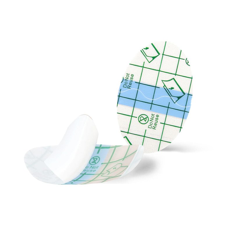 200pcs Transparent Stretch Adhesive Bandage Waterproof Bandage, Ellipse Transparent Film Dressing Tapes for Swimming Shower (1.7 * 2.6 Inch)