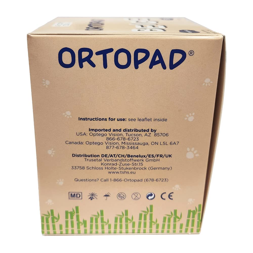 Ortopad® Bamboo Beige Eye Patches, Regular Size, 2 Boxes (100 Patches), Stickers Included
