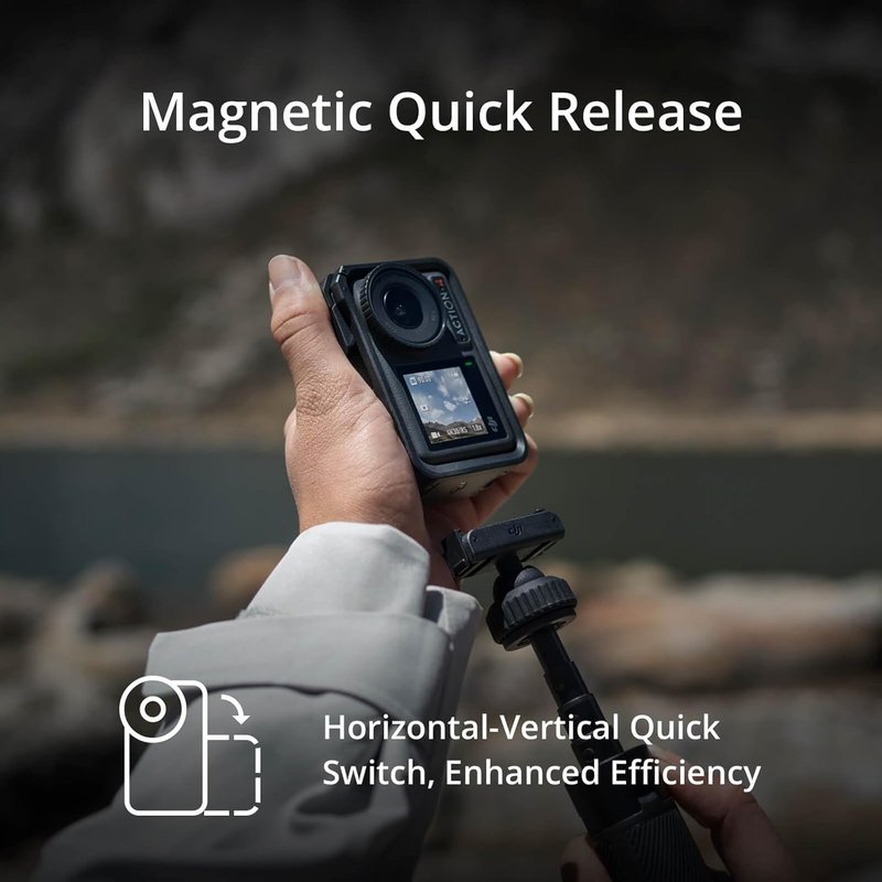 DJI Osmo Action 4 Waterproof Action Camera - 4K/120fps, 1/1.3" Sensor, 160 Mins Vlogging Battery Life