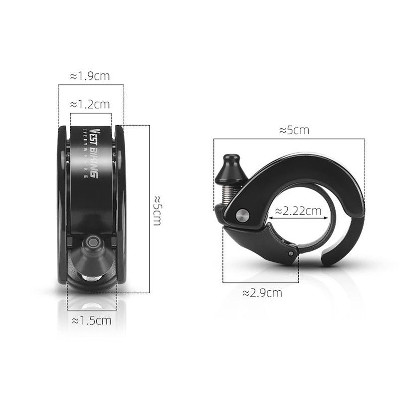 Bicycle Bell Clear Loud 100 dB MTB Bell Bicycle for Adult Road Mountain Bike Handlebar- 22.2 mm/0.78 Inch(Yellow)