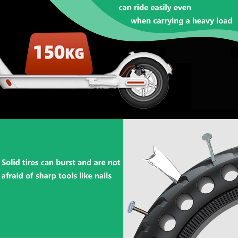 8.5x2 Inch Electric Scooter Solid Wheels, 50/75-6.1 Rubber Replacement Tyre for Gotrax GXL V2/XR/APEX & Xiaomi M365/M365 Pro/1S/Pro 2 & All 8.5" Scooters, Never Puncture Blue(2PCS)