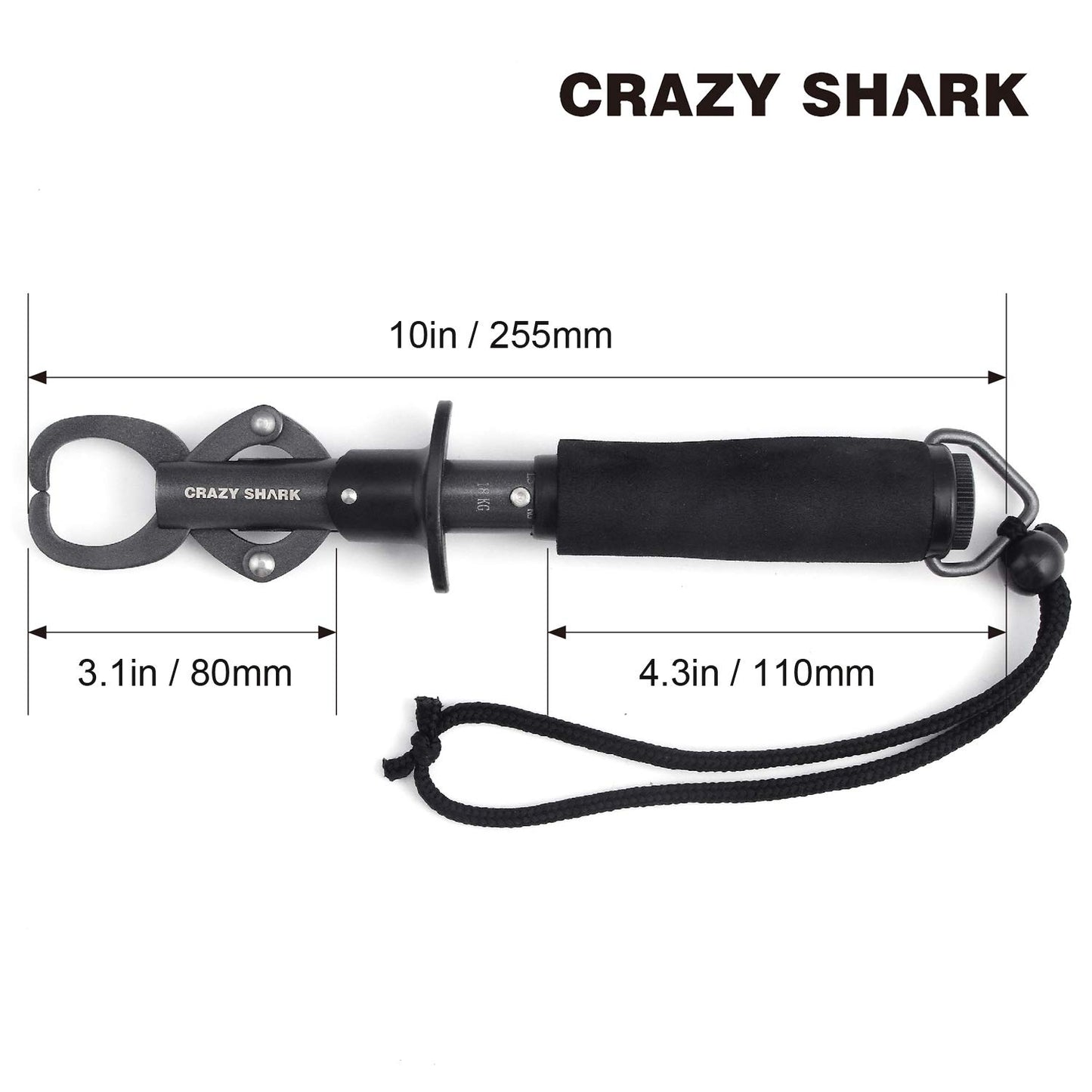 Crazy Shark Aluminum Fish Hook Remover Removal Fishing Tools Tackle Squeeze-Out 6.7in Gray