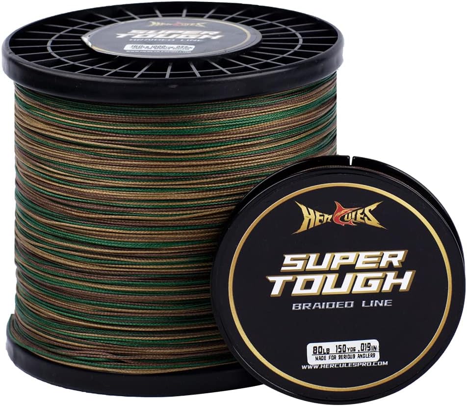 HERCULES Super Tough Braided Fishing Line | 4 & 8 Strands, 4lb - 160lb Strength, 150-1000 Yards for Saltwater