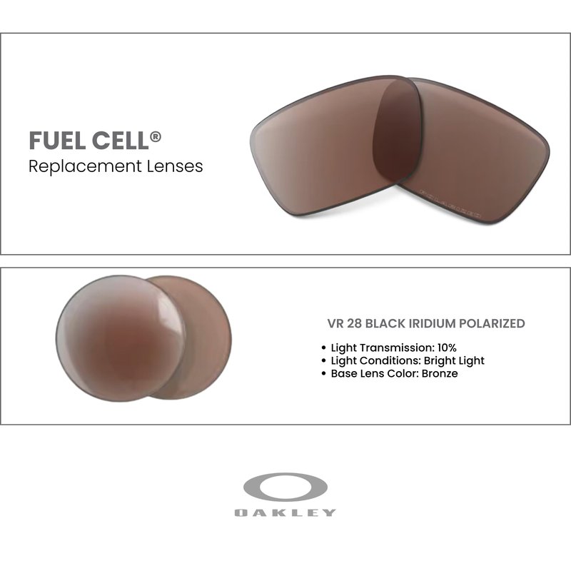 Oakley Original Fuel Cell OO9096 00001960 Warm Grey Replacement Lenses for Men for Women + Bundle Microfiber Pouch-Frames Not Included