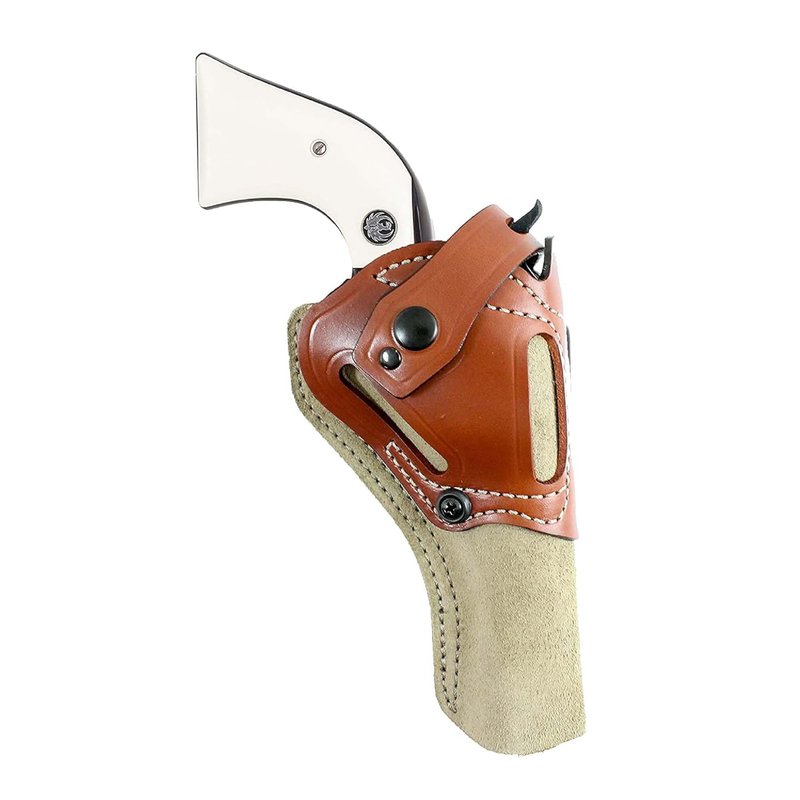 DeSantis Wild Hog Leather Revolver Holster for Men and Women - OWB Gun Holster, Compatible with Ruger Wrangler 4 5/8" and Heritage Rough Rider 4 3/4" - Ambidextrous