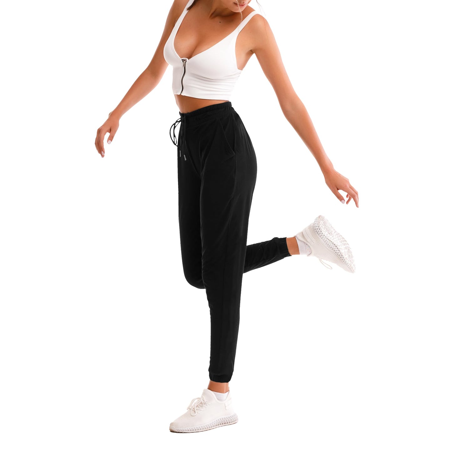 Stanpetix Sweatpants for Women with Pockets Black Large