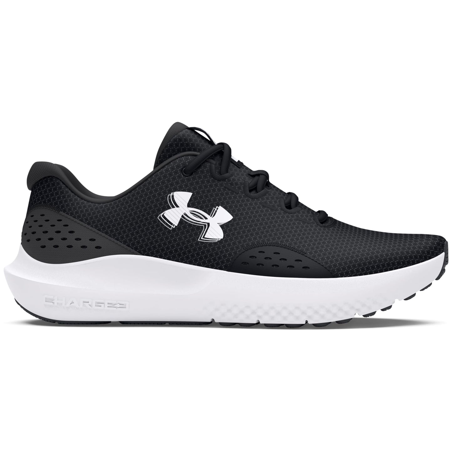 Under Armour Men's Charged Surge 4, (001) Black/Anthracite/White, 8, US