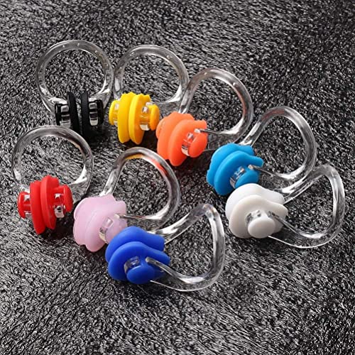 8 Pieces Silicone Swimming Nose Clip, Waterproof Silica Gel Surfing Nose Plug Protector Soft Latex Plugs for Kids and Adults (8 Colors)