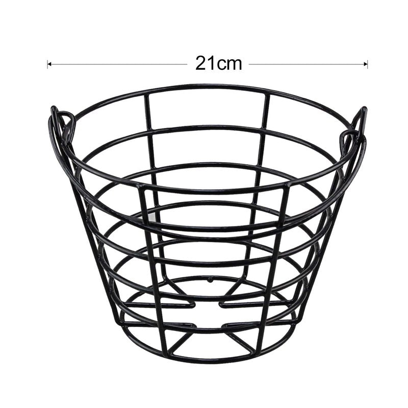 Crestgolf 2PCS Stainless Metal Golf Basket Golf Ball Container Ball Bucket (2 Pack)