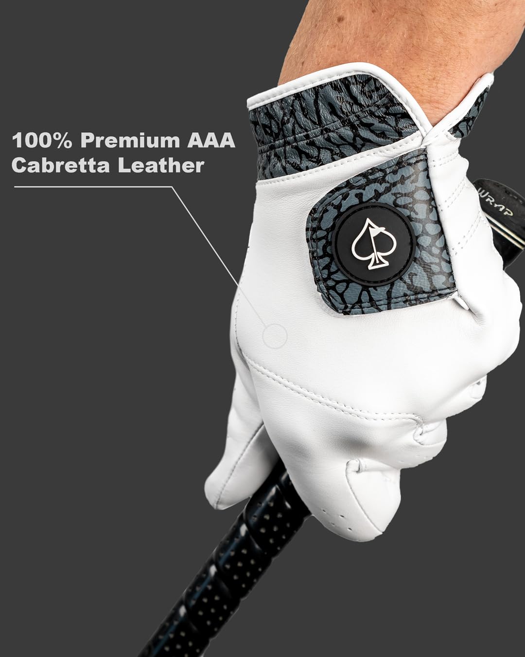 Pins & Aces - Palm Sunday Golf Glove Design - Premium AAA Cabretta Leather, Long-Lasting Durable Tour Glove for Men or Women - Premium Leather Golf Glove Left & Right Hand (Large, Right)