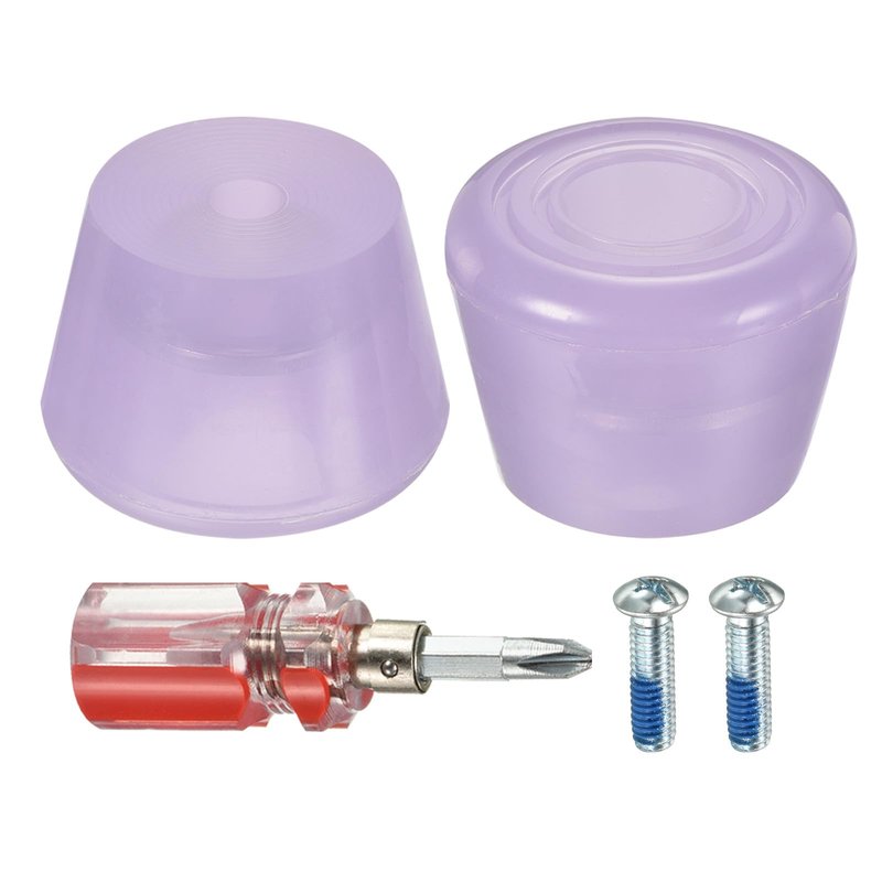 M METERXITY Roller Skate Stopper - Rubber Brake Block Toe Stops, Adjustable with Screwdriver, Apply to Roller Skate (1.46 Inch 1.85 Inch Dia, Purple)