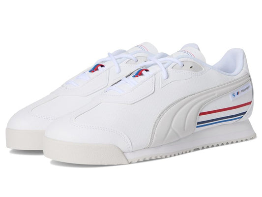 Puma Men's BMW Motorsport Roma Shoes, White-Pop Red AH25, 7