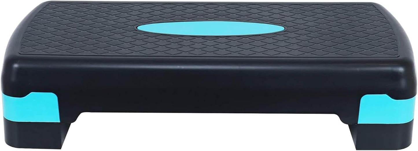 Aerobic Step Platform Trainer - Adjustable 2-Level Risers | 400 lb Weight Capacity, Non-Slip Design