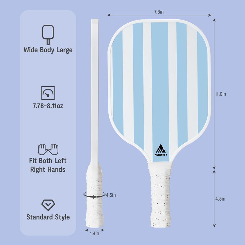 AOBORTY Pickleball Paddles 4 Pack - USAPA Light Graphite Premium Rackets Fiber Face & Polymer Honeycomb Core Pickleball Set with 6 Outdoor Indoor Balls Including Portable Carry Bag