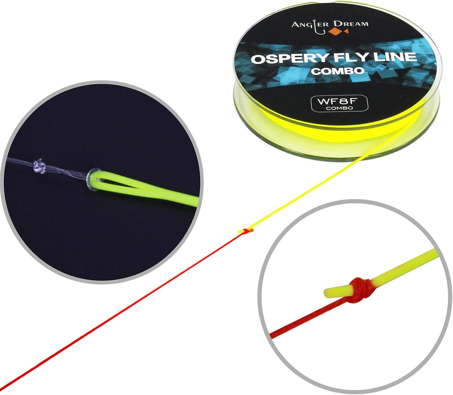 Fly Fishing Line Combo - 100FT Weight Forward with Braided Backing & Tapered Leader | Preloaded with Welded Loop