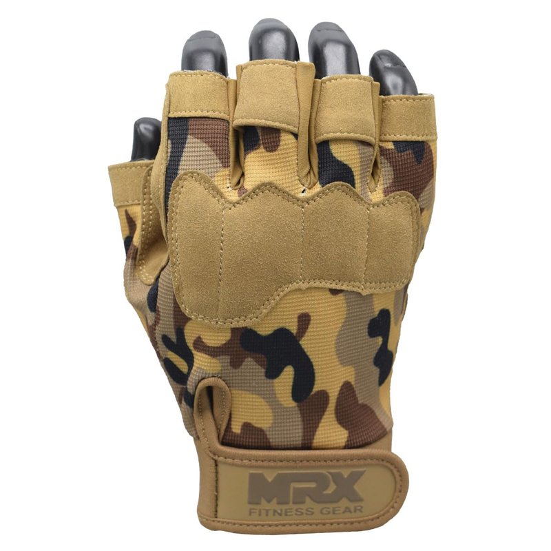 MRX Workout Gloves for Men and Women – Breathable, Snug-Fit Exercise Gloves for Weight Lifting, Cycling, Gym Training & Outdoor Activities|Sand L