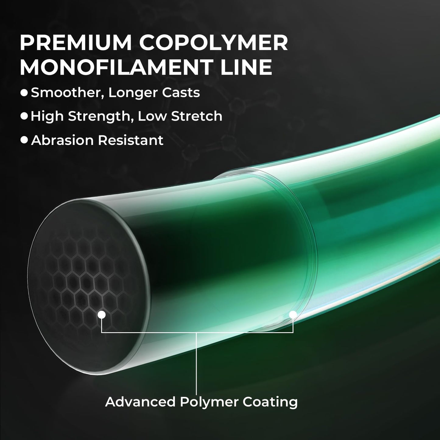 KastKing Destron Essential Monofilament Fishing Line, Midnight Camo, 4LB, 300 yds