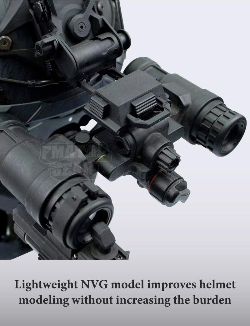 FMATAL GEAR PVS-31 NVG Dummy Model for Tactical Helmet Mount, Compatible with Airsoft and Paintball, Cosplay, Lightweight and Durable(Standard)
