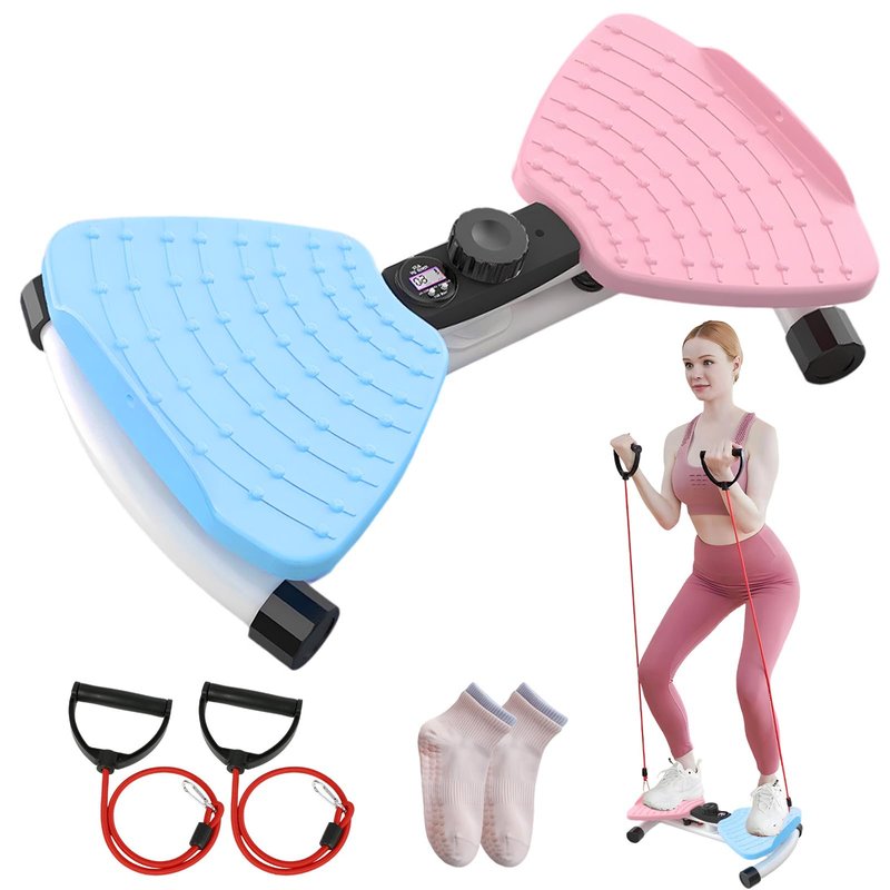 Waist Twisting Machine, Ab Twister Board for Exercise, Noiseless Exercise Waist Twister for Home Gym Equipment, 330 lbs Capacity | Track Time, Reps, Calories with Digital Display (Blue)