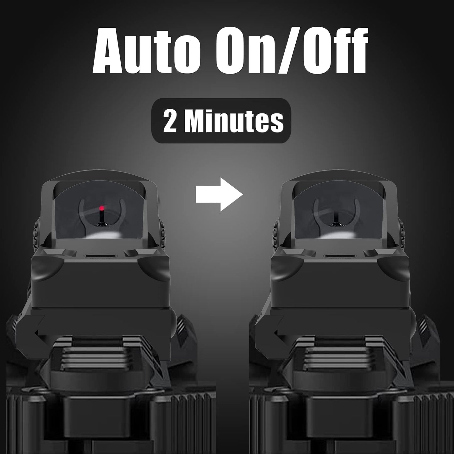 UUQ Mini Reflex Red Dot Sight Shake Awake Optic Sight for Rifles, Pistols and Shotguns 2MOA,12 Brightness Adjustment Red Dot Scope,Suitable for RMR or 20mm Picatinny Rail