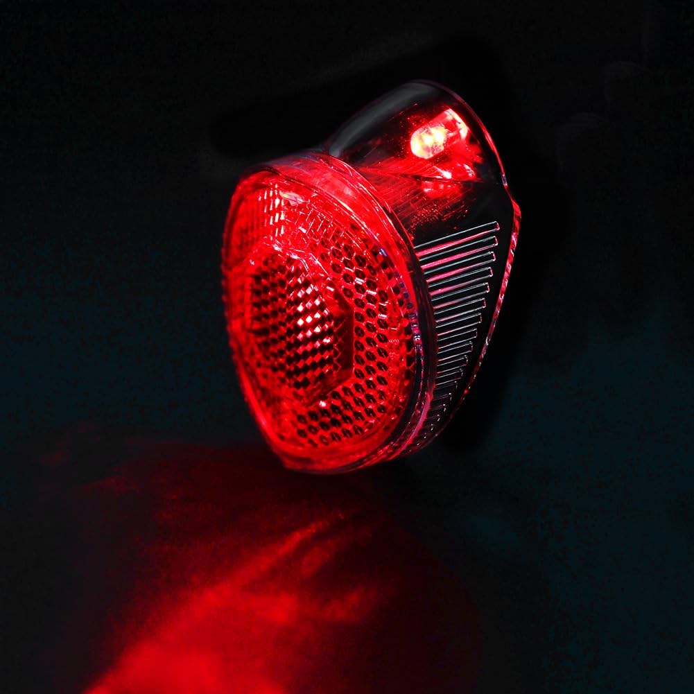 Rear Fender Reflector Bicycle Accessory Bike Part Oval Mugguard Safety Warning Night Riding with Light for Alert(Luminous Reflector)