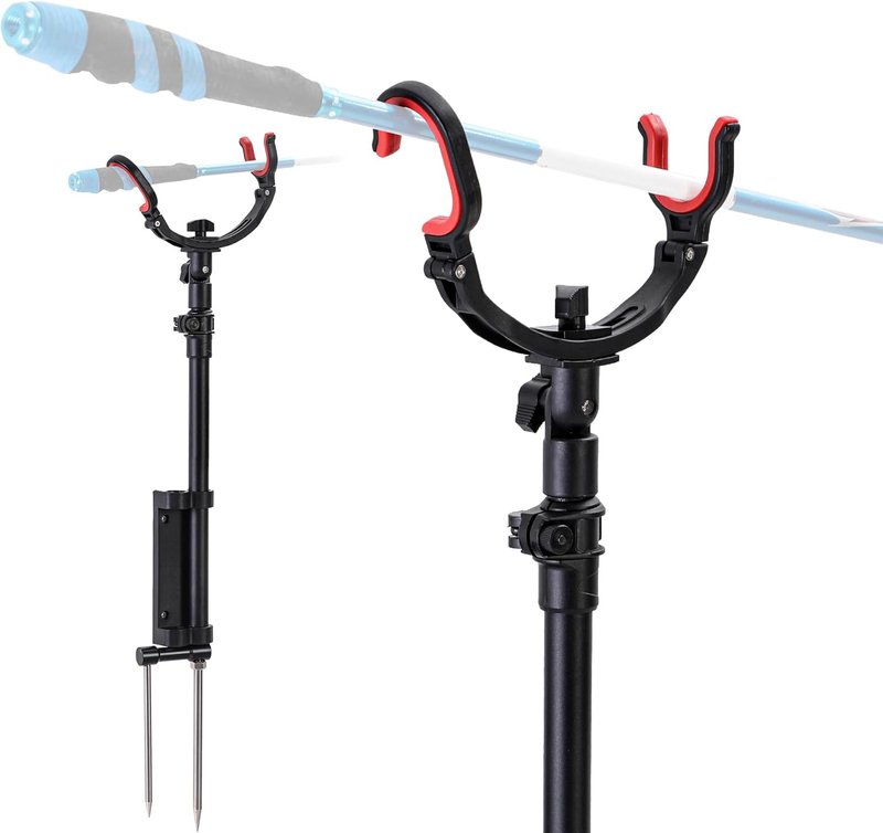 360° Adjustable Fishing Rod Holders - Non-Slip Silicone for Chair & Ground Mount | 1/2/4 Pack Options