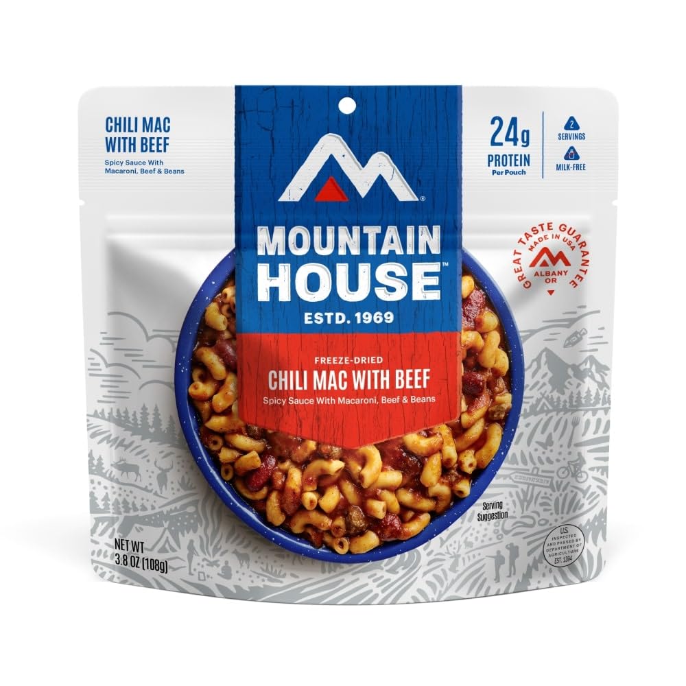 Mountain House Chili Mac with Beef - Freeze-Dried Camping Food | 6-Pack for Outdoor Adventures