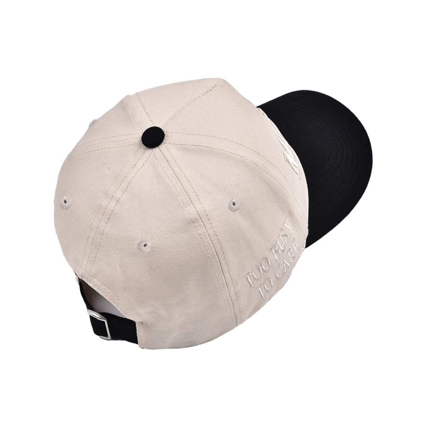 Mommin Baseball Cap for Women Men Vintage Embroidered Mom Trucker Hat Adjustable Canvas Vintage Hat for Casual Wear (Beige/Black)