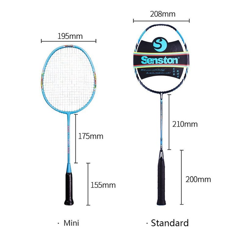 Senston Lightweight Beginner Badminton Set | 2 Rackets, 2 Shuttlecocks, Carry Bag Pink and Blue