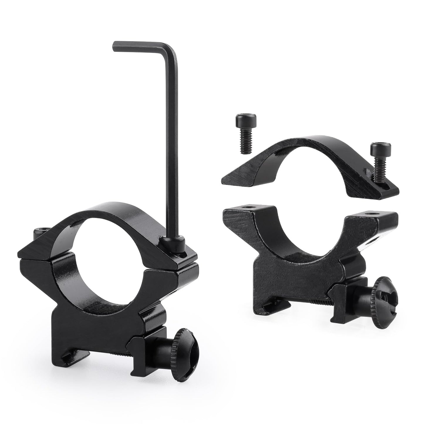JINSE 1 inch Scope Rings, 2pcs Low Profile Scope Mount for Picatinny Rail