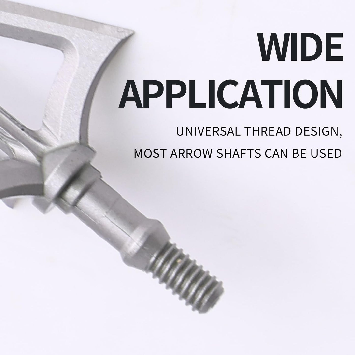 Moyujian 6 Packs of 100 Wide Heads, broadheads 100 Grain (100 Grain Silver)