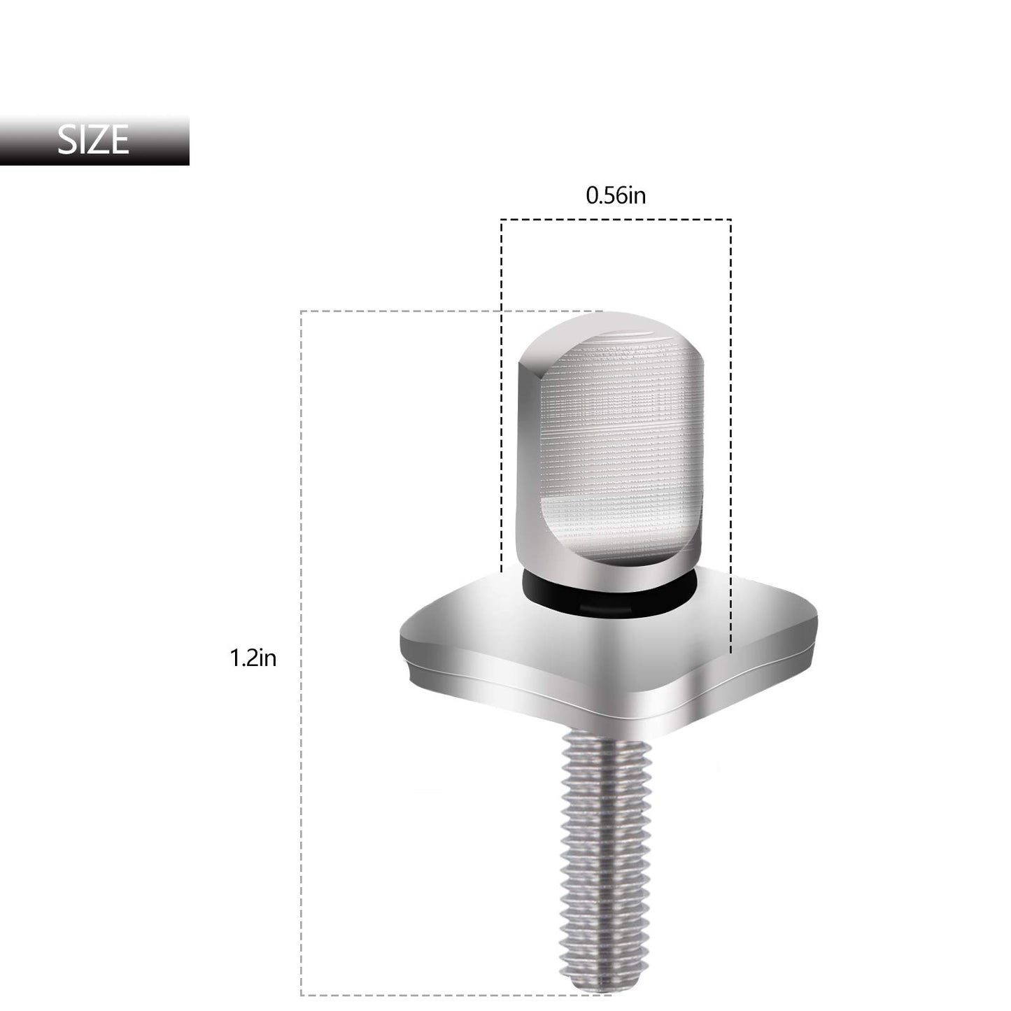 Sikawai Fin Screw 316 Stainless Steel No Tool Fit for Long-Board and S-UP Surfing Accessories - 2 Pack